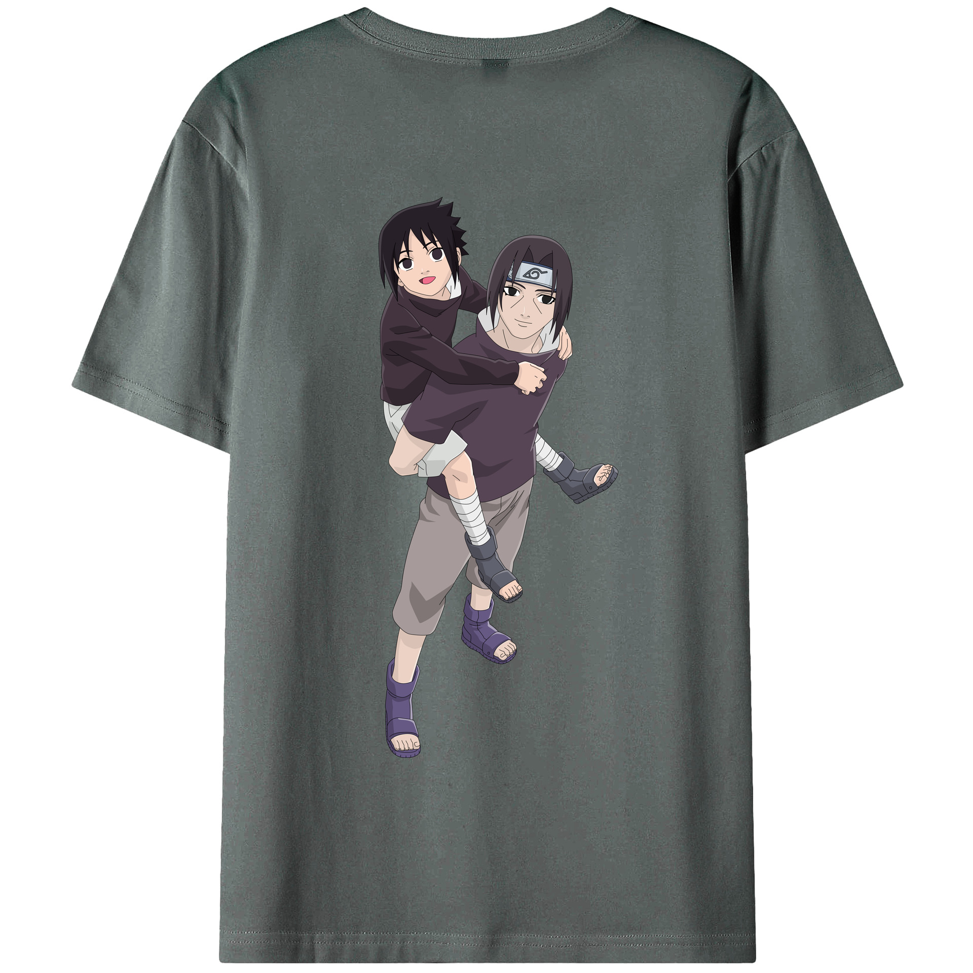 （画像用） NARUTO -ナルト- うちは イタチ Uchiha Itachi 綿100％半袖Tシャツ（背面プリント）